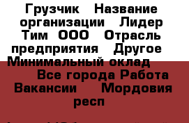 Грузчик › Название организации ­ Лидер Тим, ООО › Отрасль предприятия ­ Другое › Минимальный оклад ­ 19 000 - Все города Работа » Вакансии   . Мордовия респ.